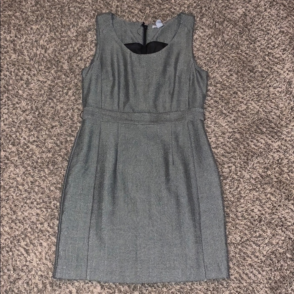 Herringbone fitted dress